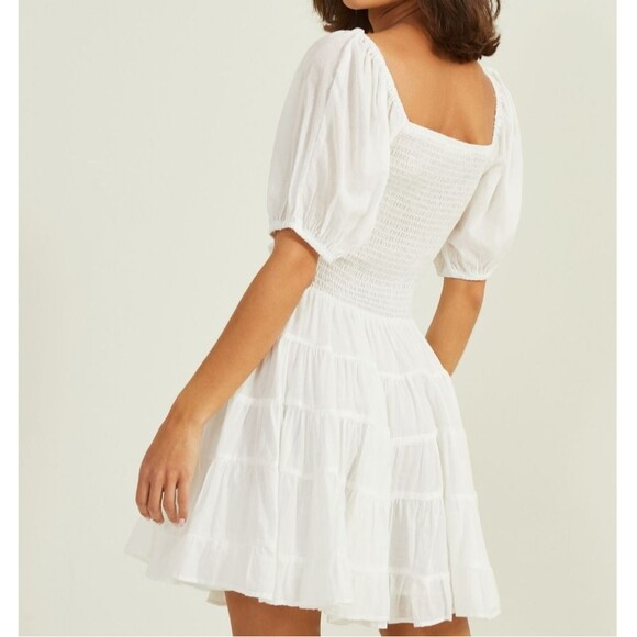 Altar'd State Aurelie Puff Sleeve Smock Dress Size Medium - Picture 2 of 6